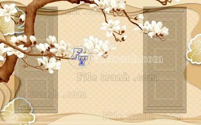 File tranh File gốc in tranh tổng hợp tường nền K44416 (bản gốc) in lụa 3D