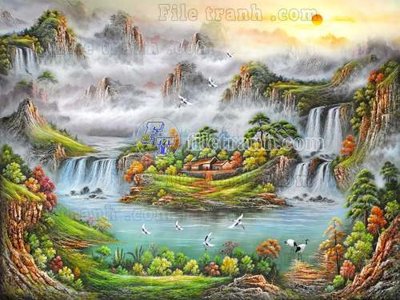 File PSD File gốc in tranh tổng hợp tường nền K44434 (chất lượng in ấn)