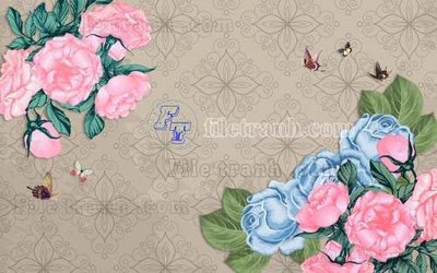 File gốc in ấn File gốc in tranh tổng hợp tường nền K44439 chuẩn màu CMYK