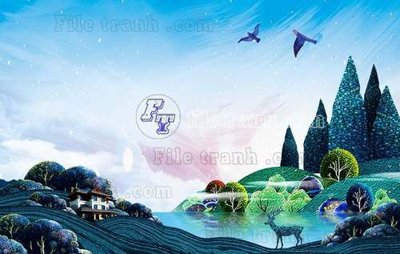 File ảnh File gốc in tranh tổng hợp tường nền K44450 (gốc) cho trang trí nhà hàng