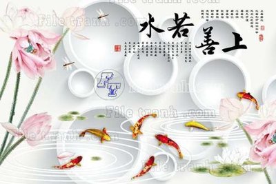 File gốc File gốc in tranh tổng hợp tường nền K44523 (in mica) trang trí