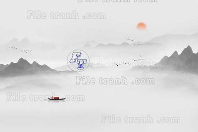 File gốc File gốc in tranh tổng hợp tường nền K44545 (in mica) cắt laser