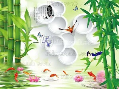 File tranh File gốc in tranh tổng hợp tường nền K44556 (file gốc) chuẩn màu in