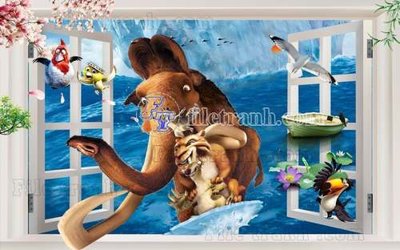 File tranh File gốc in tranh tổng hợp tường nền K44714 (bản gốc) in lụa 3D