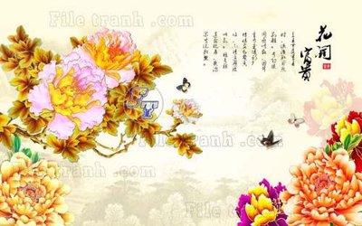 File tranh File gốc in tranh tổng hợp tường nền K44777 (bản gốc) in lụa dán tường