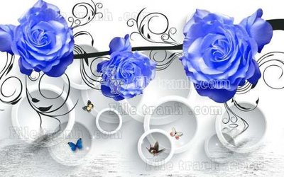 Tải file File gốc in tranh tổng hợp tường nền K44839 (gốc) chủ đề hoa sen