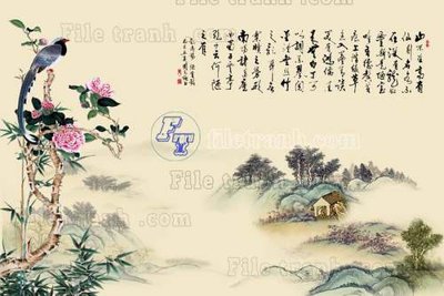 Tải file File gốc in tranh tổng hợp tường nền K44871 (PSD) cho in tranh kính