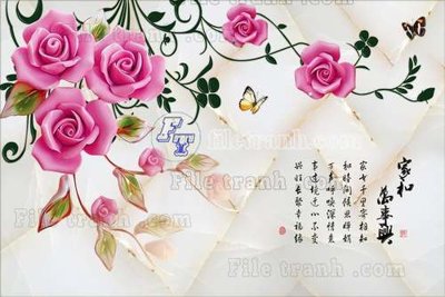 File in trần File gốc in tranh tổng hợp tường nền K44893 (bản gốc 3D) sống động