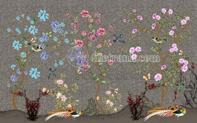 File tranh File gốc in tranh tổng hợp tường nền K44900 (bản gốc) in lụa 5D