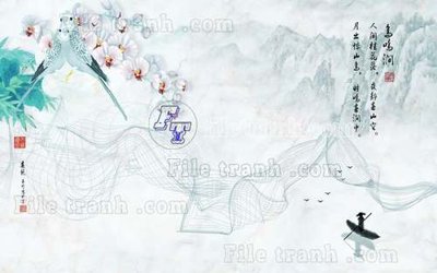 File tranh File gốc in tranh tổng hợp tường nền K45195 (gốc) chủ đề thiên nhiên