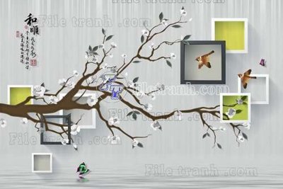 File gốc File gốc in tranh tổng hợp tường nền K45332 (bản quyền) cho in ấn