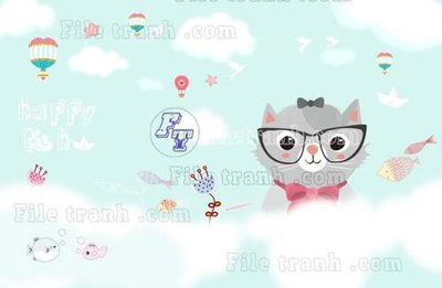 File tranh File gốc in tranh tổng hợp tường nền K45364 (bản gốc) treo quán cafe