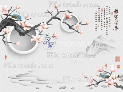 Tải file gốc File gốc in tranh tổng hợp tường nền K45368 (in khổ lớn) không mờ