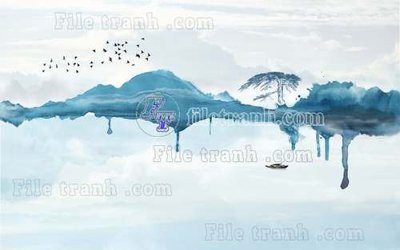 File gốc File gốc in tranh tổng hợp tường nền K45376 (in lụa) chi tiết cao