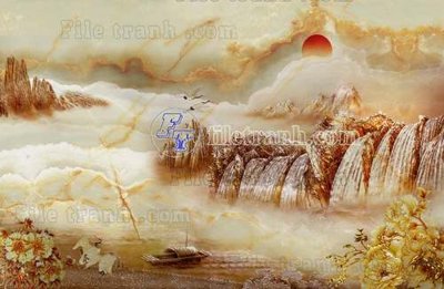 Download file gốc File gốc in tranh tổng hợp tường nền K45422 (in lụa) hoa lá