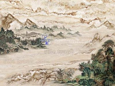 File tranh File gốc in tranh tổng hợp tường nền K45541 (bản gốc) in lụa dán tường