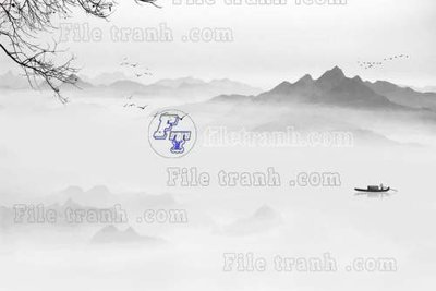 File in trần File gốc in tranh tổng hợp tường nền K45621 (bản gốc) phong cảnh