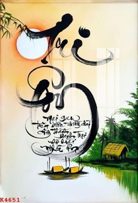 Download file gốc File gốc in tranh tổng hợp K4651 (in lụa) nghệ thuật