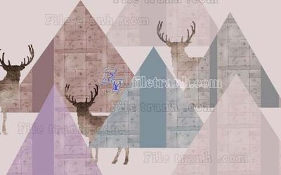 Tải file gốc File tranh gốc dán tường hươu nai sừng K47015 (in tráng gương) siêu đẹpFile tranh gốc File tranh gốc dán tường hươu nai sừng K47015 chất lượng cao