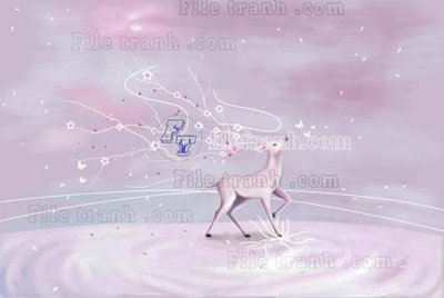 File PSD File tranh gốc dán tường hươu nai sừng K47120 (gốc) cho in quảng cáo