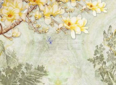 Tệp tin gốc File tranh gốc tranh tường hoa 3d đẹp K48032 (dùng cho in ấn) chuyên nghiệp