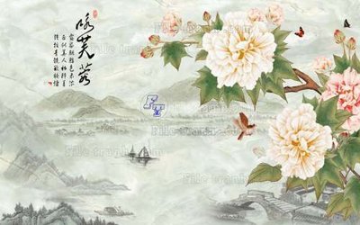 File gốc File tranh gốc tranh tường hoa 3d đẹp K48033 (chuẩn CMYK) cho nhà in