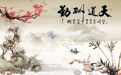 Tải file File tranh gốc tranh tường hoa 3d đẹp K48034 (gốc) chủ đề phong thủy