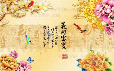 File in ấn File tranh gốc tranh tường hoa 3d đẹp K48046 (bản gốc) từ file gốc