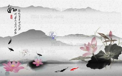 File ảnh File tranh gốc tranh tường hoa 3d đẹp K48048 (gốc) in PP, decal