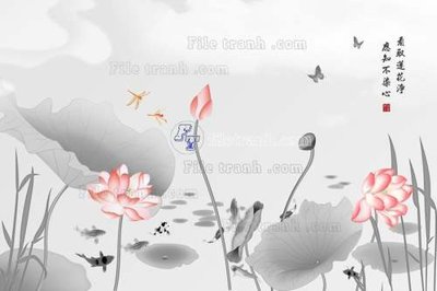 Download file gốc File tranh gốc tranh tường hoa 3d đẹp K48051 (in mica) logo