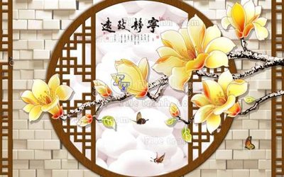 File tranh File tranh gốc tranh tường hoa 3d đẹp K48075 (ảnh gốc) in trần nhà