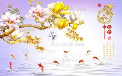 Tải file gốc File tranh gốc tranh tường hoa 3d đẹp K48084 (in không vỡ ảnh)