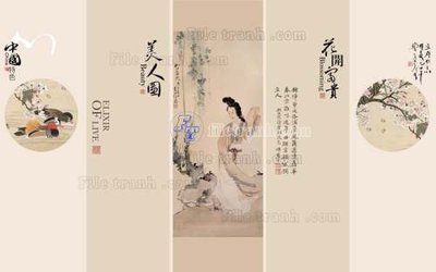 File PSD File tranh gốc tranh tường hoa 3d đẹp K48135 (gốc) cho in quảng cáo