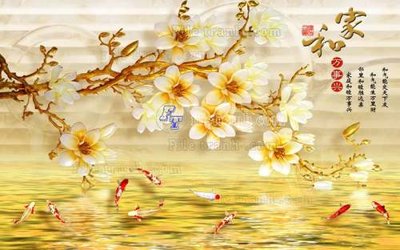 File gốc File tranh gốc tranh tường hoa 3d đẹp K48138 (in lụa) họa tiết 3D