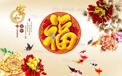 File PSD File tranh gốc tranh tường hoa 3d đẹp K48139 (gốc) nhiều lớp (multi-layer)