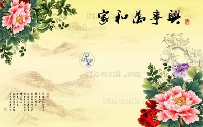 File ảnh File tranh gốc tranh tường hoa 3d đẹp K48171 (gốc) in standee