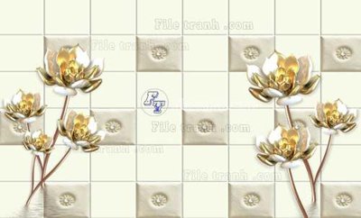 File gốc File tranh gốc tranh tường hoa 3d đẹp K48202 (phong cách) cổ điển