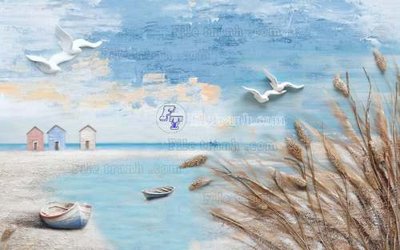 File tranh in trần File tranh gốc tranh tường hoa 3d đẹp K48222 (ảnh gốc siêu nét)