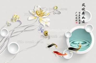 Tải file File tranh gốc tranh tường hoa 3d đẹp K48234 (ảnh gốc) file AI/EPS