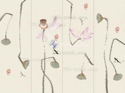 File tranh File tranh gốc tranh tường hoa 3d đẹp K48256 (bản gốc) in lụa 5D