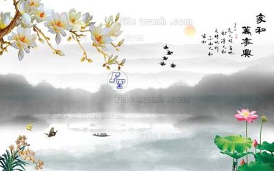 Chi tiết file gốc File tranh gốc tranh tường hoa 3d đẹp K48264 (cho in tráng gương)