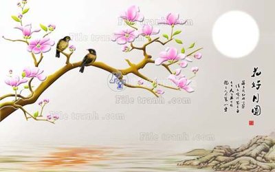 File tranh quảng cáo File tranh gốc tranh tường hoa 3d đẹp K48277 (download file gốc)