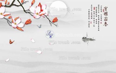 File gốc File tranh gốc tranh tường hoa 3d đẹp K48278 (in 3D) cho trang trí