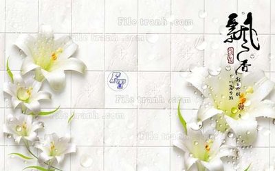 File ảnh File tranh gốc tranh tường hoa 3d đẹp K48293 (gốc) trang trí khách sạn