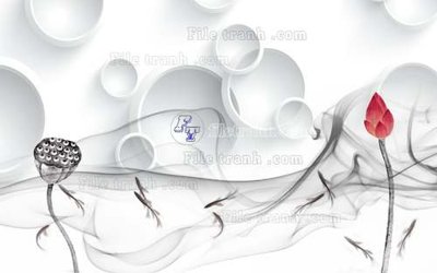 Tải file File tranh gốc tranh tường hoa 3d đẹp K48332 (PSD) cho in ấn quảng cáo