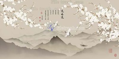 File tranh File tranh gốc tranh tường hoa 3d đẹp K48371 (ảnh gốc) sắc nét hoàn hảo