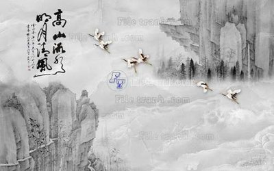 Tải file File tranh gốc tranh tường hoa 3d đẹp K48373 (PSD) cho in ấn quảng cáo