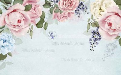 File PSD File tranh gốc tranh tường hoa 3d đẹp K48382 (bản gốc) độ phân giải cao