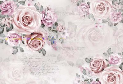 Tải file File tranh gốc tranh tường hoa 3d đẹp K48383 (ảnh gốc) file AI/EPS