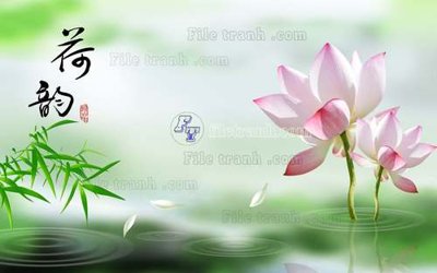 File tranh File tranh gốc tranh tường hoa 3d đẹp K48394 (bản gốc) in lụa 5D